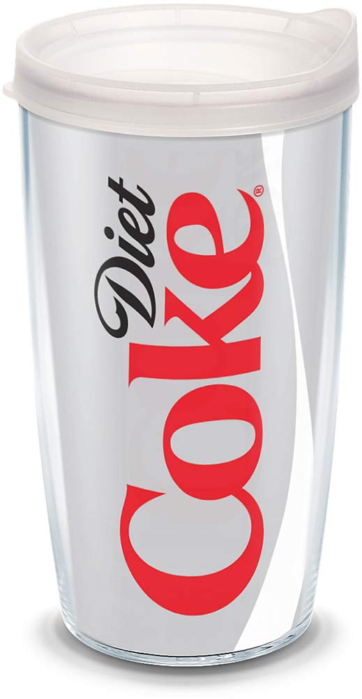 Tervis Plastic 1069599 CocaCola  Diet Coke Tumbler with Wrap and Frosted Lid 24oz Clear