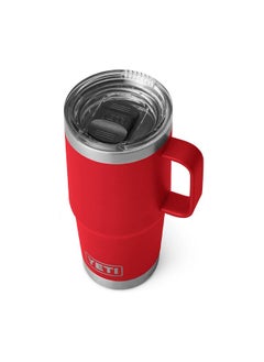 YETI YETI Rambler 20 oz Travel Mug, Stainless Steel, Vacuum Insulated with Stronghold Lid, Rescue Red  - Image 1