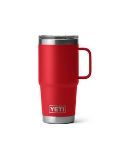 YETI YETI Rambler 20 oz Travel Mug, Stainless Steel, Vacuum Insulated with Stronghold Lid, Rescue Red  - Image 3