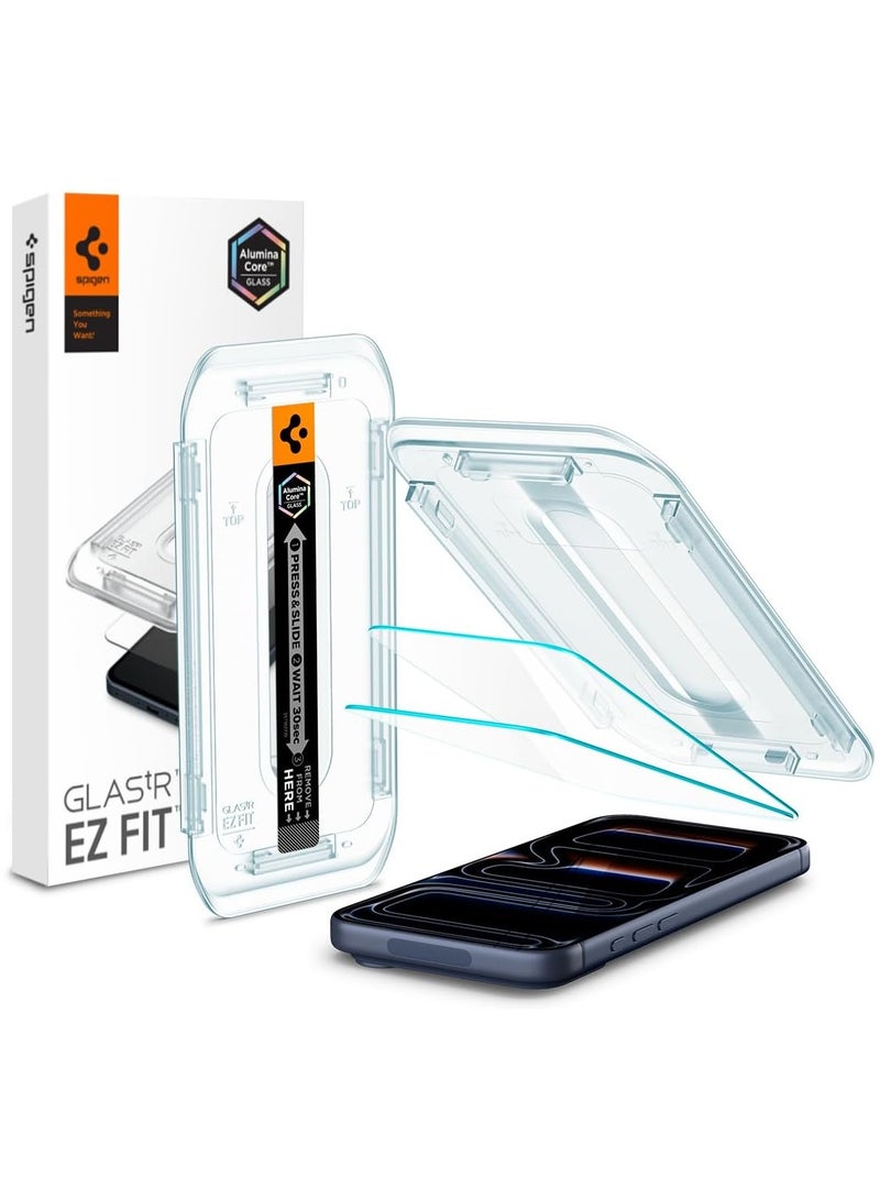 Spigen GLAStR EZ FIT Tempered Glass iPhone 17 PRO / 17 / 16 PRO Screen Protector - Case Friendly with Sensor Protection [2 PACK] - Image 1