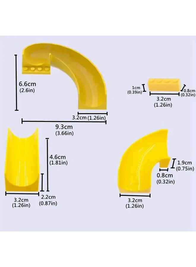 2pcs Mini Building Blocks Slide Skidway Playground DIY Family Toy Transparent Base - Image 3