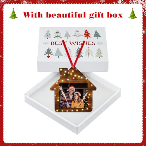 SICOHOME Our First Christmas Together Ornament 2025 - Personalized Photo Picture Frame Ornament, 1st Together Ornaments for Christmas Tree Decorations, Wedding for Couples - Image 4