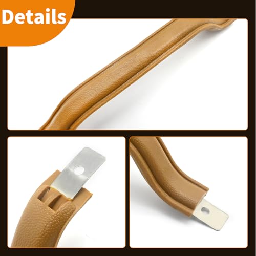 EATAKWARD 55009801K Interior Door Handle Pull Strap Interior Kit, 2Pcs Front Left Driver and Right Passenger Side Replacement for Jeep Wrangler YJ 1987 1988 1989 1990 1991 1992 1993 1994 1995 (Brown) - Image 5