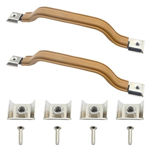 EATAKWARD 55009801K Interior Door Handle Pull Strap Interior Kit, 2Pcs Front Left Driver and Right Passenger Side Replacement for Jeep Wrangler YJ 1987 1988 1989 1990 1991 1992 1993 1994 1995 (Brown) - Image 3