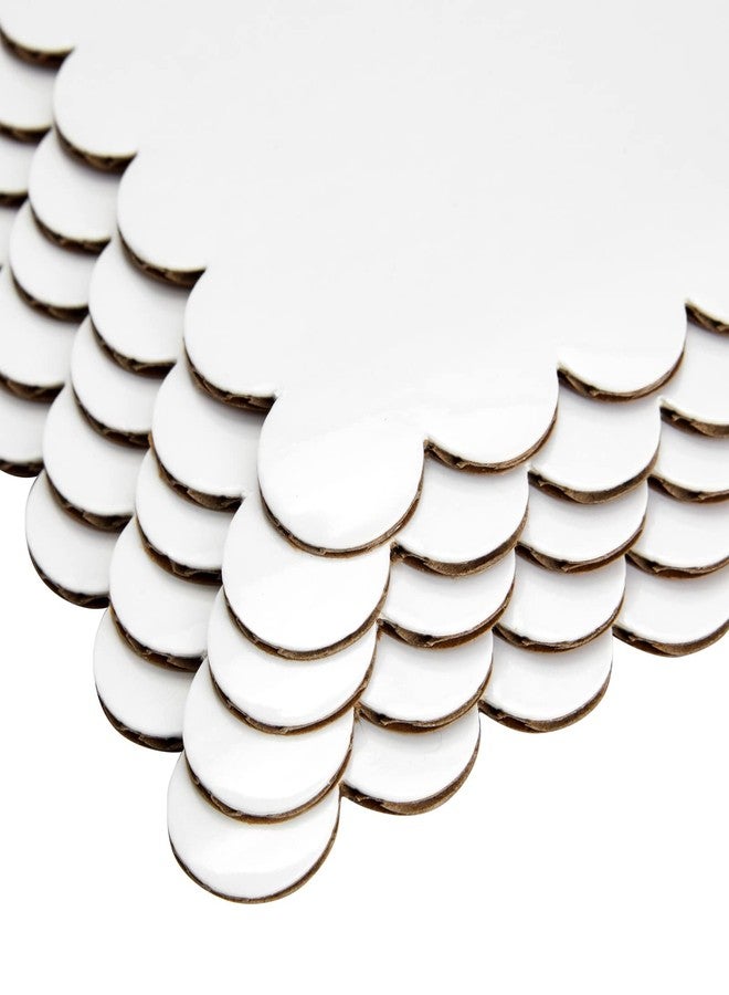 Sparkle and Bash Cake Board Rectangle - 14 x 10 In, White Foil, Pack of 25 - Scalloped Edge Sturdy Paper Base for Desserts & Cupcakes - Quarter Sheet Cake Boards - Image 5