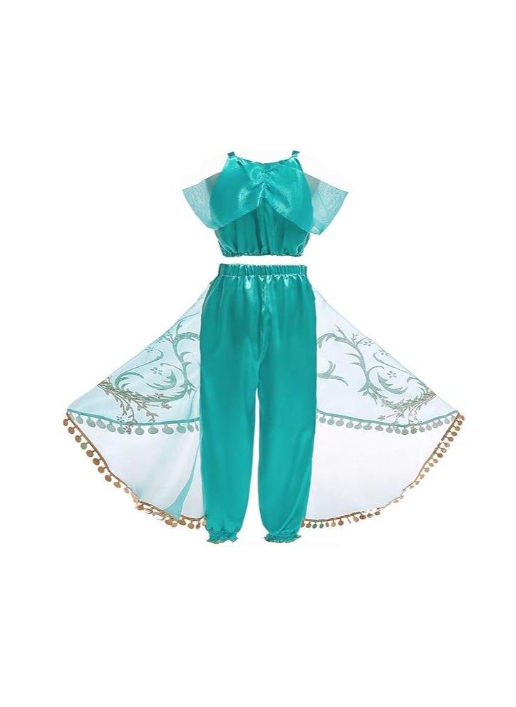 Brain Giggles BrainGiggles Princess Jasmine Costume For Girls Cosplay Dress Up  - Image 3