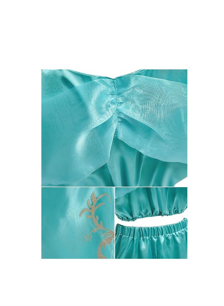 Brain Giggles BrainGiggles Princess Jasmine Costume For Girls Cosplay Dress Up  - Image 4
