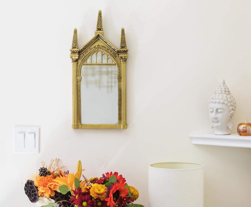 Harry Potter Replica Mirror of Erised Wall Decor | Hanging Mirror For Entryway, Living Room, Bedroom | Collectible Wizarding World Vanity Mirror | 25 x 10 Inches - Image 5
