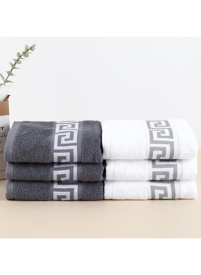 Home Dwell Premium Hand Towels Set - Set of 6 - 100% Cotton, Bathroom Hand Towel Set, Hotel & Spa Quality Hand Terry Towels for Bathroom, Highly Absorbent and Super Soft Bathroom Towels - Image 2