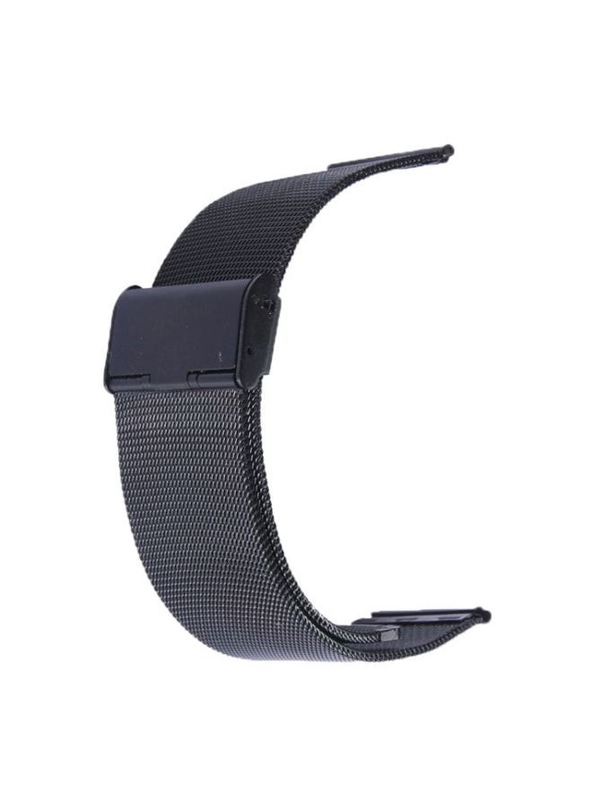 Generic - Replacement Strap For Apple Watch 42mm Milanese Classic Buckle Stainless Steel Watch Band , Only Used in Conjunction with Connectors S-AW-3293 Black - Image 1