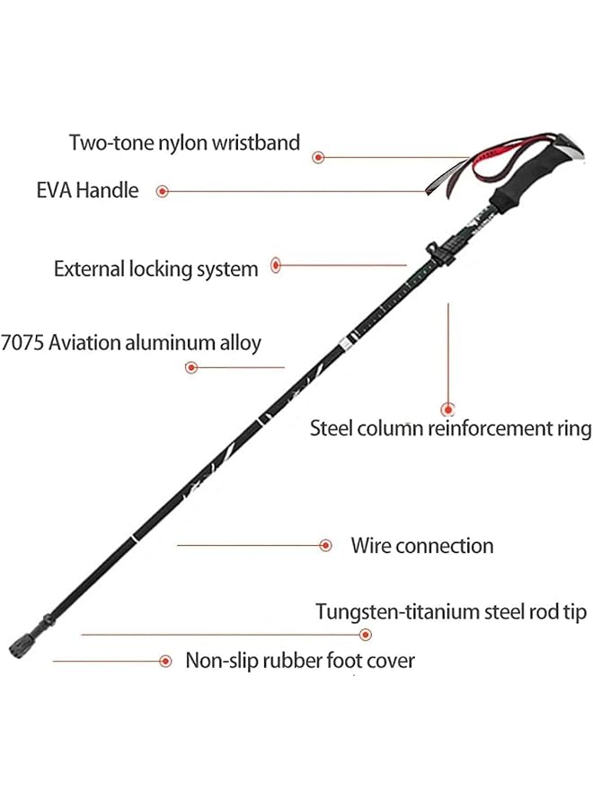 X spring Trekking Poles Collapsible Trekking Poles Trekking Poles For Hiking Hiking Sticks For Trekking Or Walking Lightweight Aluminum Sticks For Men Women Seniors Children And Camping Gear - Image 3