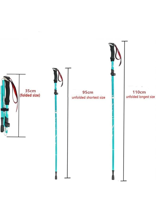 X spring Trekking Poles Collapsible Trekking Poles Trekking Poles For Hiking Hiking Sticks For Trekking Or Walking Lightweight Aluminum Sticks For Men Women Seniors Children And Camping Gear - Image 2