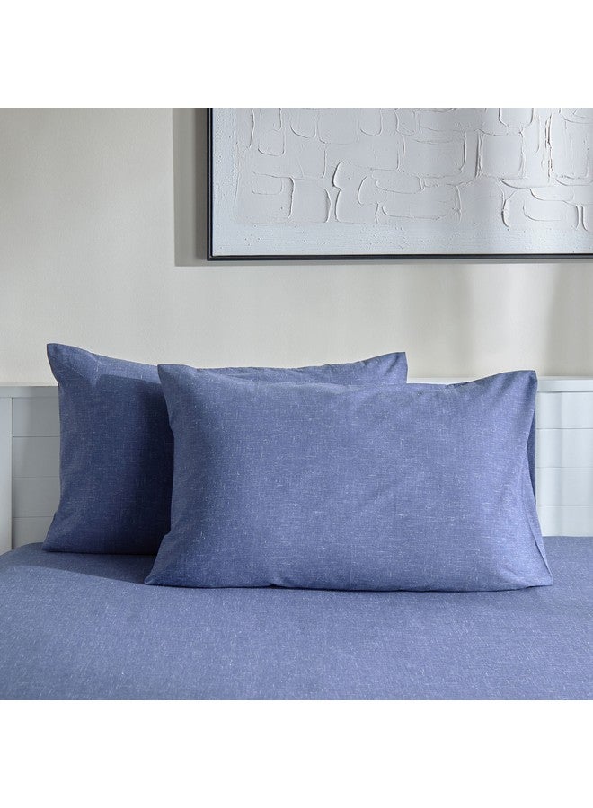 Home Box Lavish Triblend Melange Aouli 2-Piece Printed Cotton Pillow Sham Set 50 x 75 cm  - Image 2