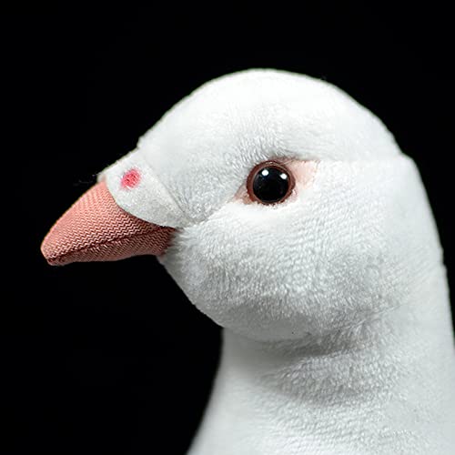 ZHONGXIN MADE Simulation White Pigeon Stuffed Animal Toy - 10 inch Rock Pigeon Toys, Cute Pigeon as Gift for Kids (White Pigeon) - Image 2