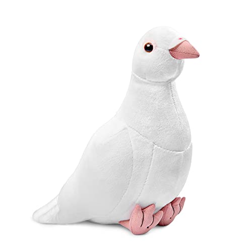 ZHONGXIN MADE Simulation White Pigeon Stuffed Animal Toy - 10 inch Rock Pigeon Toys, Cute Pigeon as Gift for Kids (White Pigeon) - Image 1