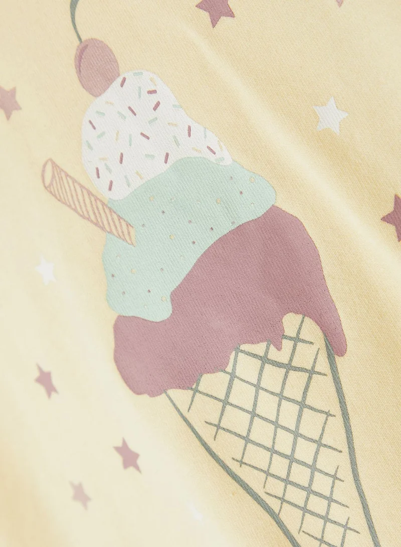 NAME IT Kids Ice Cream Print T-Shirt & Shorts Set