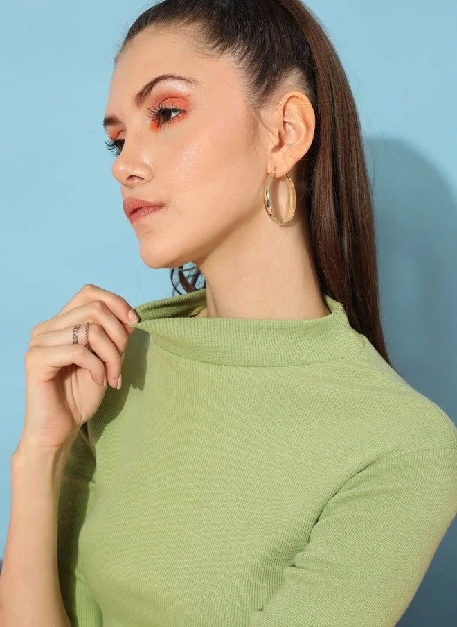 STREET 9 Gorgeous Green Solid Top for Women