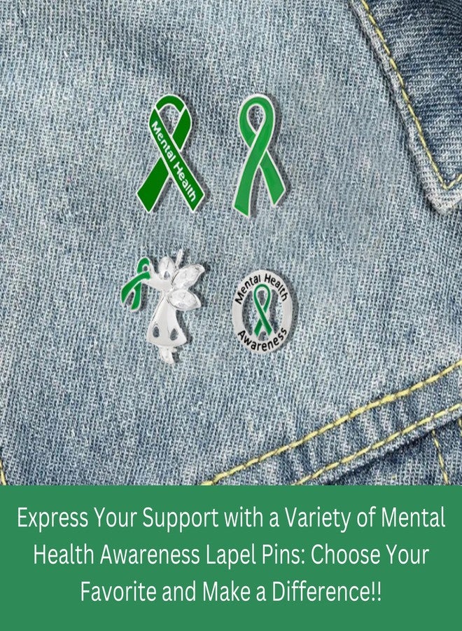 فوندريزينغ فور أ كوز دبوس للتوعية بالصحة النفسية - دبوس طية صدر السترة بشريط أخضر للتوعية - مثالي لمجموعات الدعم وحملات جمع التبرعات! - دبوس واحد - Image 5