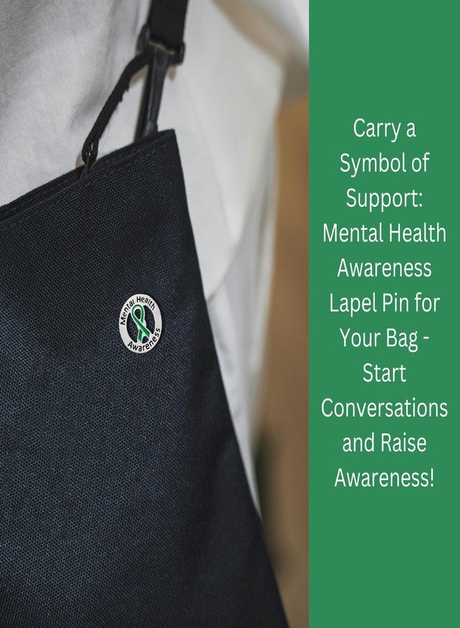 فوندريزينغ فور أ كوز دبوس للتوعية بالصحة النفسية - دبوس طية صدر السترة بشريط أخضر للتوعية - مثالي لمجموعات الدعم وحملات جمع التبرعات! - دبوس واحد - Image 4