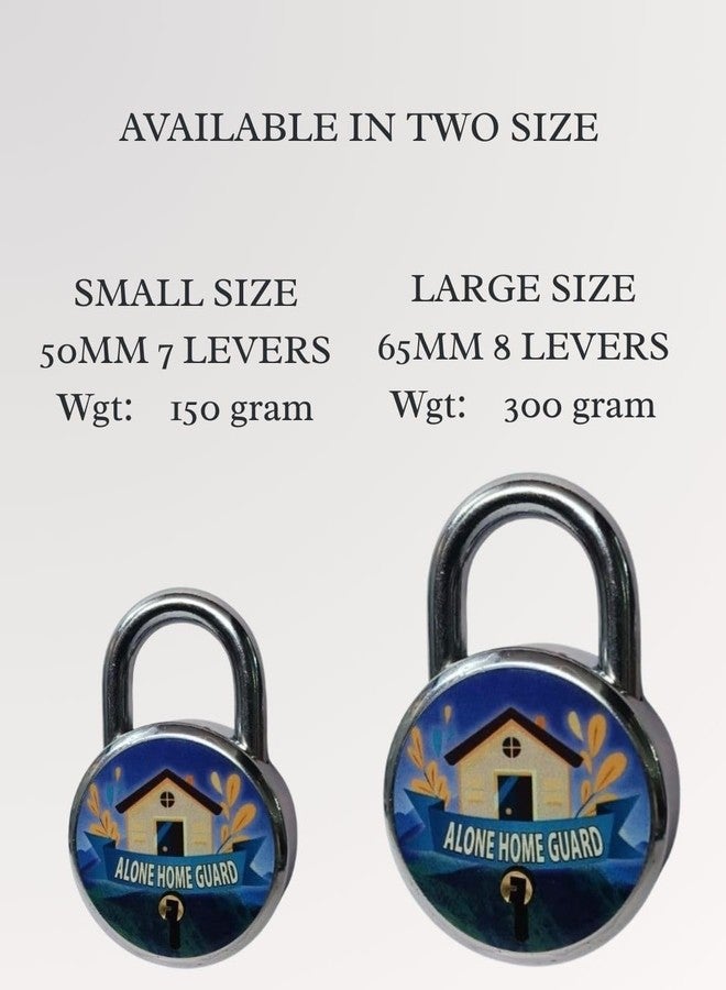 ONEPRO Home Guard 50mm 3 Padlocks with 6 Same Keys | Double Locking 7 Levers | Lock and Keys for Home Door Shutter Shop Main Gate Sutter, Laser Print Finish, Rust Proof (Pack of 3) - Image 4