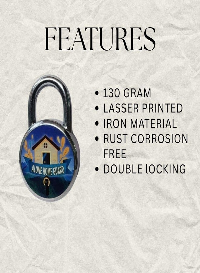 ONEPRO Home Guard 50mm 3 Padlocks with 6 Same Keys | Double Locking 7 Levers | Lock and Keys for Home Door Shutter Shop Main Gate Sutter, Laser Print Finish, Rust Proof (Pack of 3) - Image 3