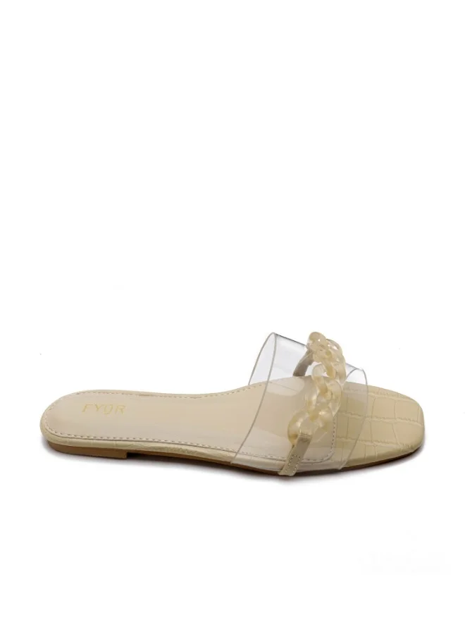 Chain Detailed Clear Slide Sandal MY 227