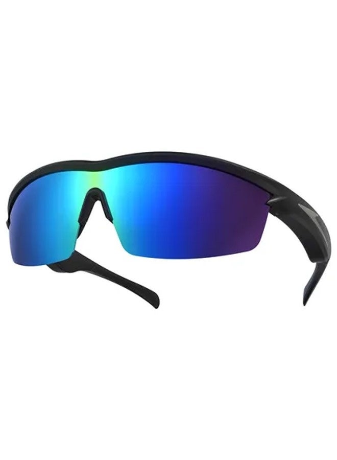 Generic T07 BK-BL AI Sport Smart Glasses with Bluetooth and Microphone Waterproof Blue Lenses  - Image 1