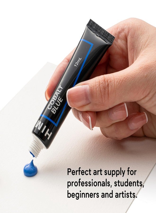 HIMI Acrylic Paint Tubes 24 Colours 12ml, 0.4 US fl oz Tubes Craft Paint, Non Toxic Acrylic Paint for Artist ，Perfect for Canvas, Wood, Fabric, Leather, Cardboard, Paper, MDF and Crafts - Image 3