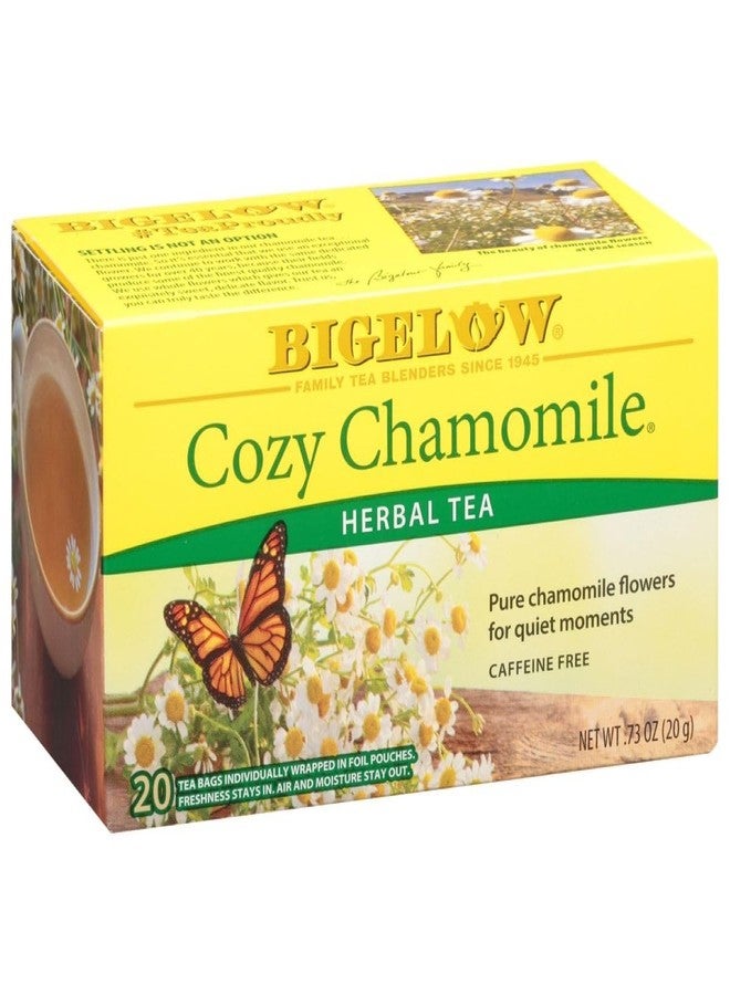 Bigelow Tea Cozy Chamomile Herbal Tea, Caffeine Free Tea with Chamomile Flowers, 20 Count Box (Pack of 6), 120 Total Tea Bags - Image 1