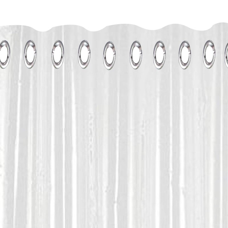Kuber Industries Kuber Industries PVC AC Curtain Eyelet Rings Waterproof Material30 MM Thickness Mold Mildew FreeSize 9 FeetPak of 2 Transparent - Image 1