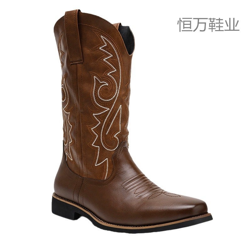 Fujian Big Factory 2025 Four Seasons National Tide Flower Martin Gao Bang Plus Size Palace Wind Retro Tooling Motorcycle Boots - Image 5