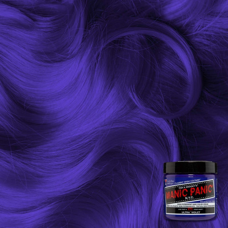 MANIC PANIC Classic Ultra Violet Semi Permanent Hair Color - Blue-Toned Purple Hair Dye for Women & Men That Lasts 4-6 Weeks - Vegan, Ammonia & Cruelty-Free - Create & Mix Custom Shades (4oz) - Image 4