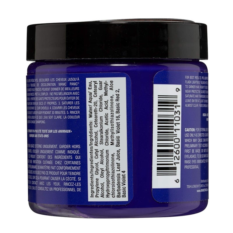MANIC PANIC Classic Ultra Violet Semi Permanent Hair Color - Blue-Toned Purple Hair Dye for Women & Men That Lasts 4-6 Weeks - Vegan, Ammonia & Cruelty-Free - Create & Mix Custom Shades (4oz) - Image 2