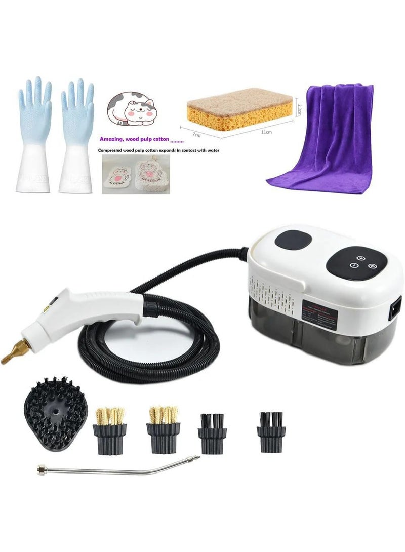 BlueFire High Pressure Steam Cleaner 2500W with Smart Touchscreen – Handheld Steam Cleaning Machine with 6 Adjustable Levels, 1000ml Large Tank, Rapid 15s Heating, and 3 Brush Heads – Portable Multi-Surface Steam Cleaner for Kitchen, Bathroom, Floors, Carpets & Tiles - Image 1