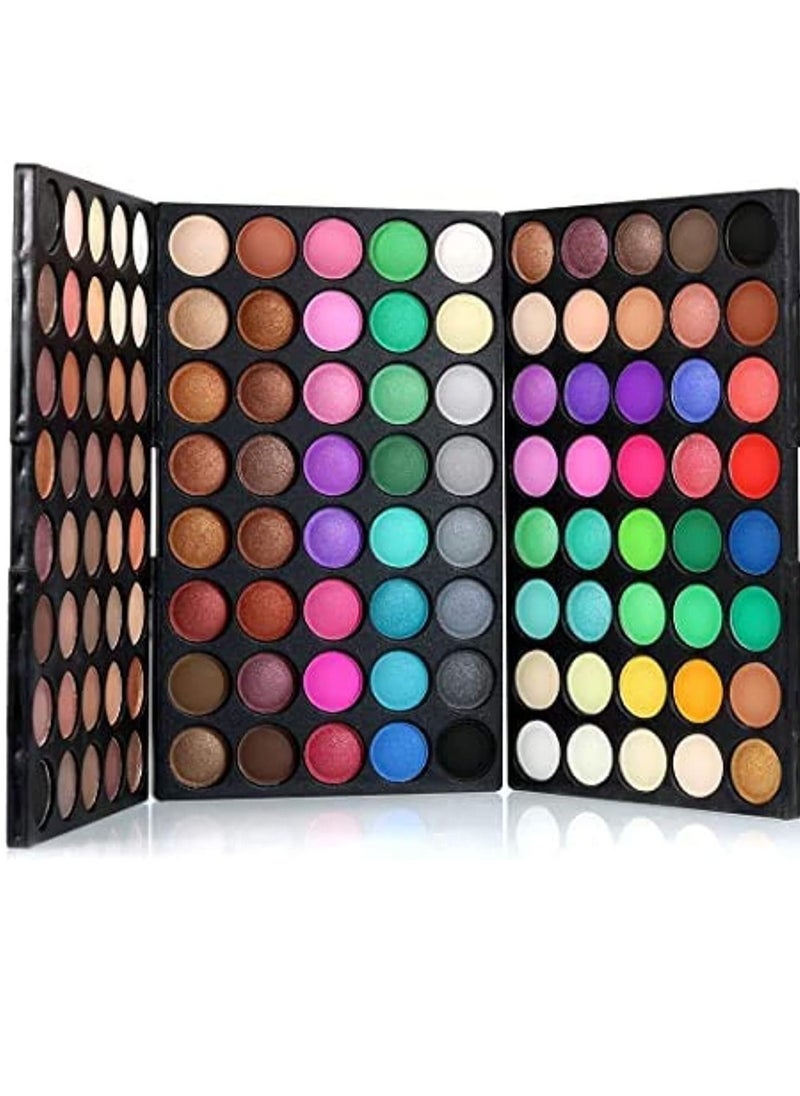 popfeel ORiTi  Cosmetic Matte and Pearlescent Eyeshadow Makeup Set (120 Colour, Rose)  - Image 1