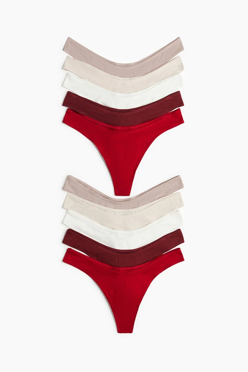 H&M 10-pack cotton thong briefs