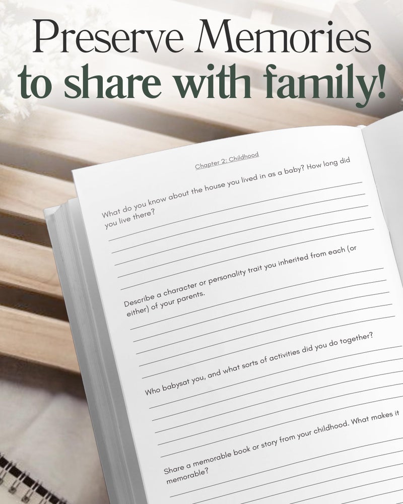 Coco & Lan Mom's Life Story Journal (Hardcover): A Meaningful Keepsake for Mom to Share Her Journey and Memories, Book Includes 250+ Prompt Questions, Sentimental Gifts for Mother's Day, Birthday & Christmas - Image 4