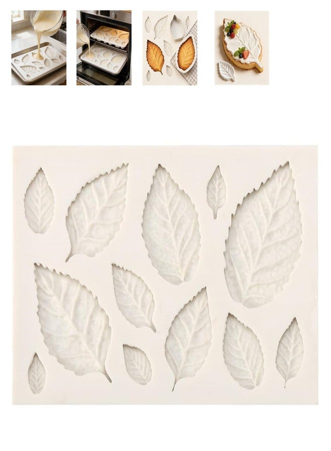 Jerliflyer Leaf leaf molds silicone,3d silicone cake mold used for all kinds of chocolate candy cupcake decoration making crafts(1Pcs） - Image 1