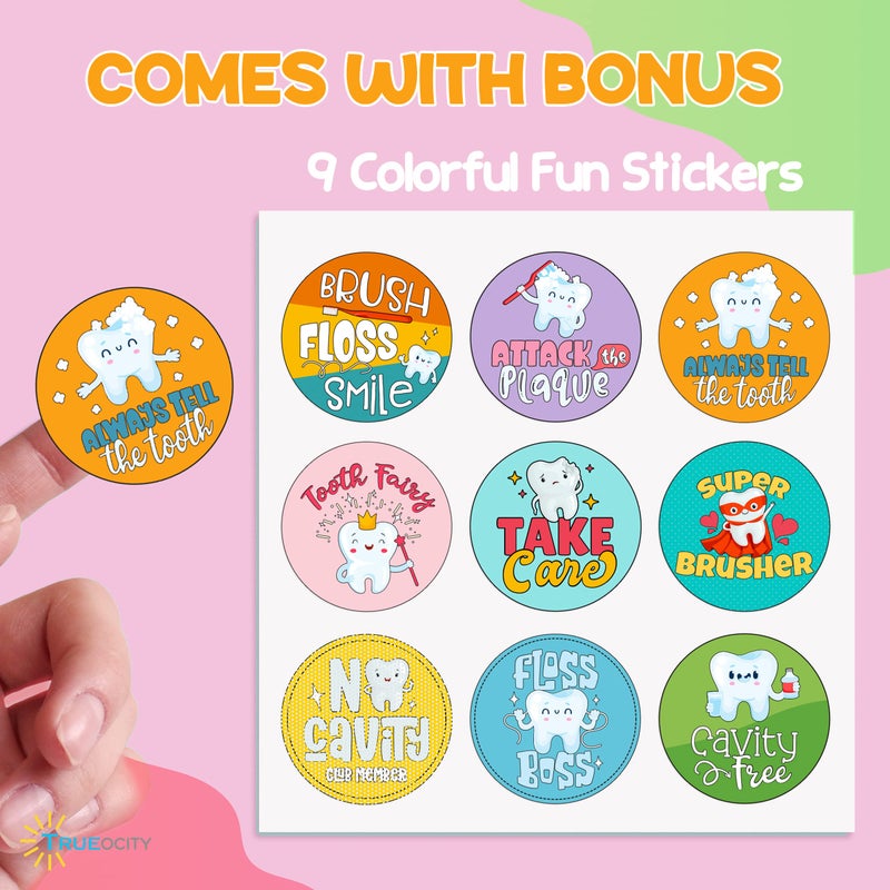 Trueocity Biodegradable Kids Flossers -200 Pack, Natural Kids Floss Picks, Fluoride Free, Biodegradable Floss Pick, Organic Animal Dental Floss Picks, Dental Floss Sticks - 4 Fun Animal Designs - Image 3