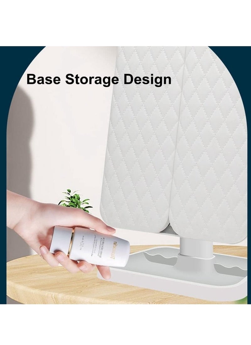 JAJEEK LED Makeup Mirror with 3 Color Lighting Modes – 52 LED Trifold Mirror, 1x/2x/3x Magnification, Touch Control Design, Portable High Definition Lighted Mirror for Flawless Makeup & Grooming - Image 4