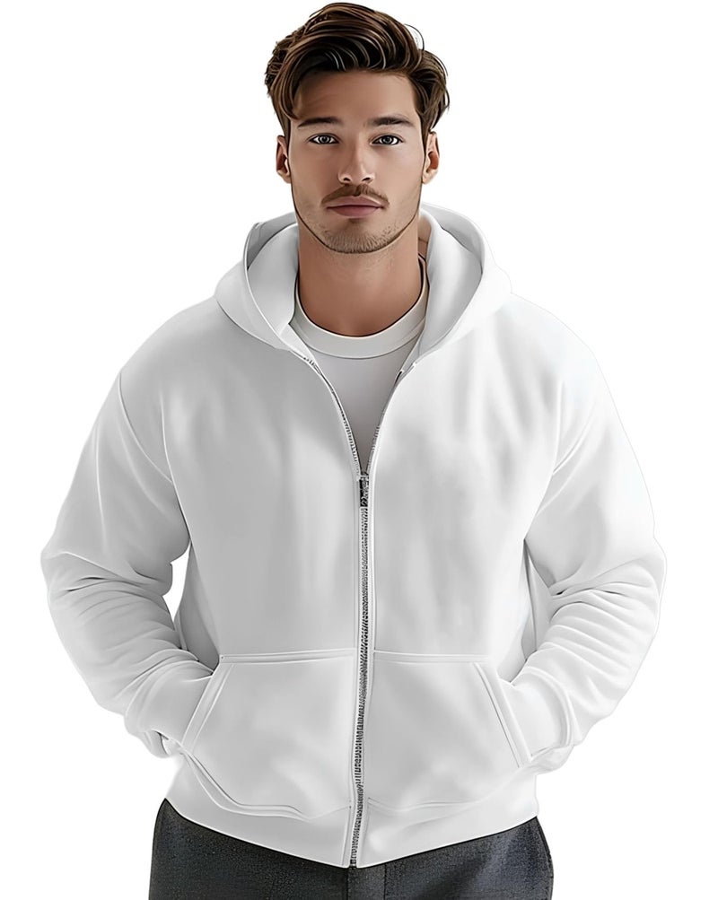 AUSK Men Jacket with hooded Neck || Mens Hoodies Sweatshirt || Hoodie Jacket for winter - Image 1
