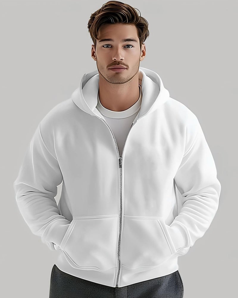 AUSK Men Jacket with hooded Neck || Mens Hoodies Sweatshirt || Hoodie Jacket for winter - Image 2