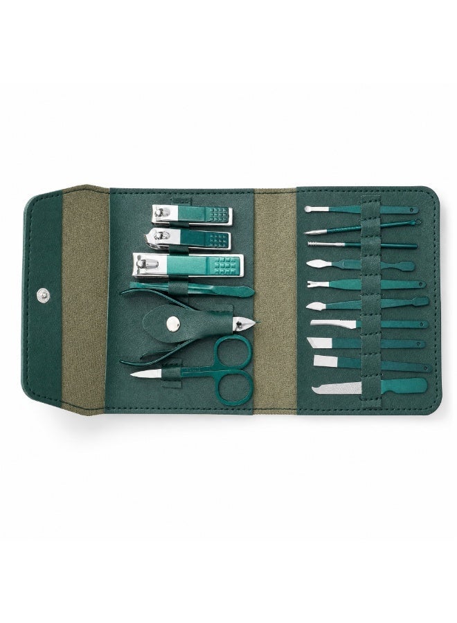 Procare Manicure Pedicure Nail Care Set with PU Leather Travel Case - Image 1