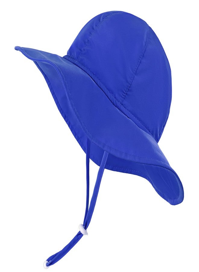 HECCEI Baby Sun Hat, Windproof, Sunscreen, Warm, UPF 50+ DryShade WhaleFold Outdoor Beach Hat for 0-24 Months Toddler Boys & Girls (US, Age, 24 Months, Ocean Blue) - Image 1