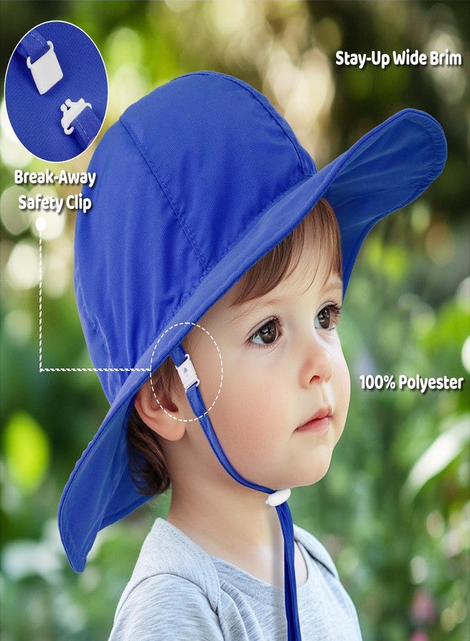 HECCEI Baby Sun Hat, Windproof, Sunscreen, Warm, UPF 50+ DryShade WhaleFold Outdoor Beach Hat for 0-24 Months Toddler Boys & Girls (US, Age, 24 Months, Ocean Blue) - Image 2