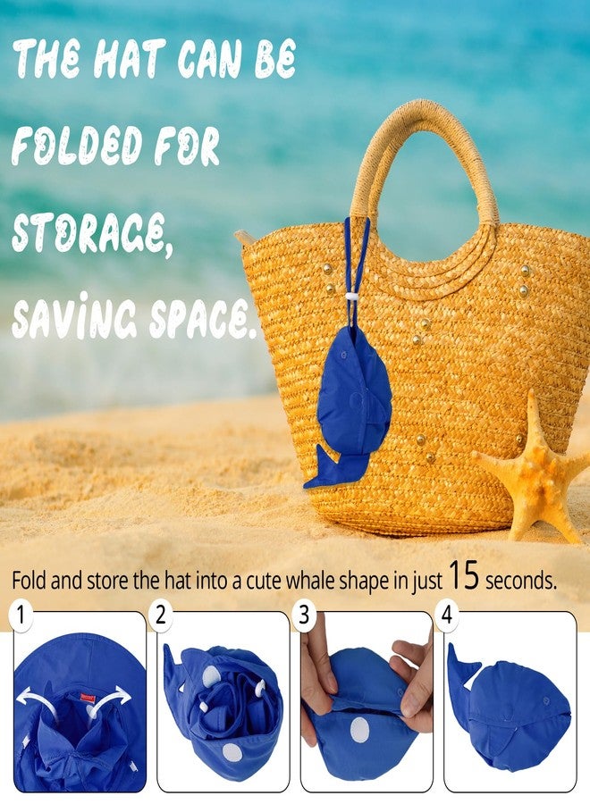 HECCEI Baby Sun Hat, Windproof, Sunscreen, Warm, UPF 50+ DryShade WhaleFold Outdoor Beach Hat for 0-24 Months Toddler Boys & Girls (US, Age, 24 Months, Ocean Blue) - Image 4
