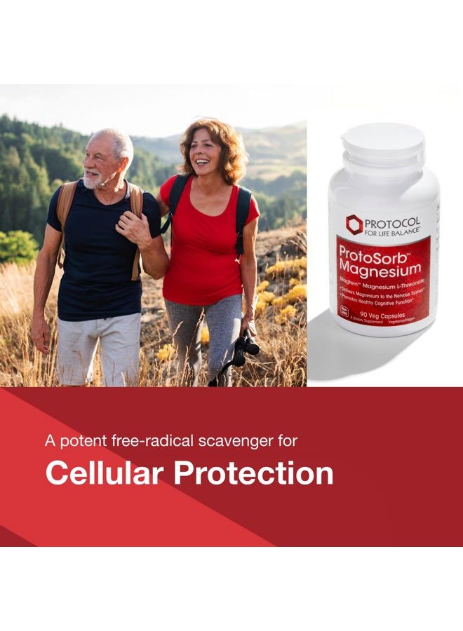 Protocol For Life Balance Magtein - 2,000mg Magnesium L-Threonate Magtein - Support Brain Focus & Memory Health - Kosher & Non-GMO - 90 Veg Capsules - Image 3