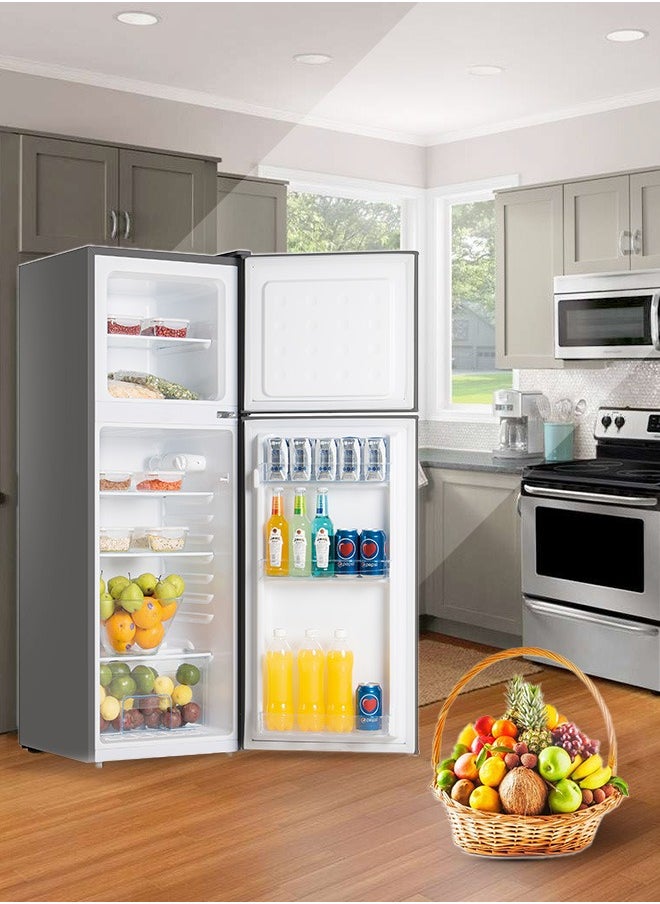 Arrow 132L Top Freezer Refrigerator, 4.6 Cu. Ft. Capacity with Mechanical Temperature Control, Manual Defrost, Transparent Door Rack, Adjustable Legs, and Normal Ice Maker, INOX color | Model No: RO-220RDH  - Image 2