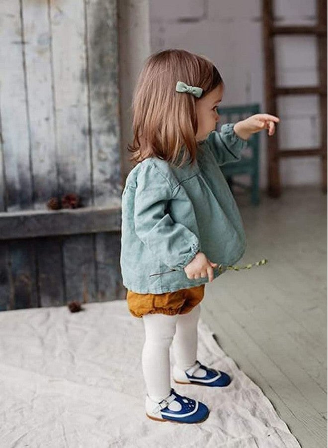 بيردوير مشابك شعر على شكل مربعات للبنات الصغار، مشابك شعر بوتيك على شكل قوس للأطفال الرضع والأطفال الصغار، إكسسوارات شعر ناعمة (مجموعة من 12 مشبك شعر) - Image 2