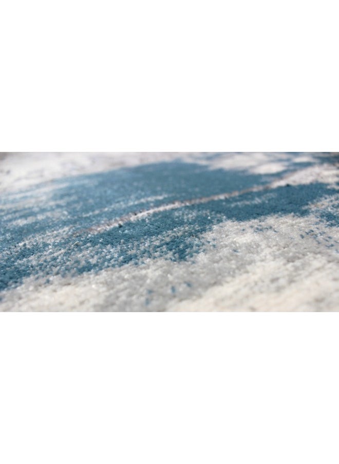 HANDPICKED FURNITURE Handpicked Furniture Abstract Blue Rug, Ultra Soft Area Carpets For Bed Room, Living Room, And Dining Room, Antislip Floor Carpets, Easy To Clean, Made In Turkey, Rectangle  - Image 3
